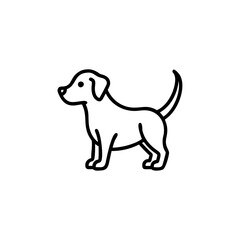 Dog icon isolated on transparent background
