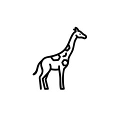 Obraz premium Giraffe icon on transparent background 