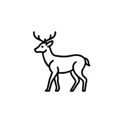 Fototapeta premium Deer icon isolated on transparent background 