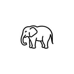 Fototapeta premium Elephant icon isolated on transparent background 