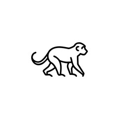 Monkey icon on transparent background
