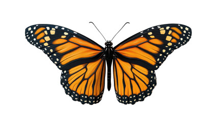 Fototapeta premium Danaus Plexippus Monarch Butterfly, isolated transparent background