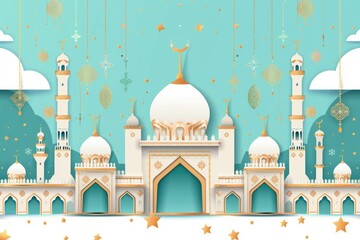 Islamic new year greeting celebration background
