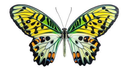 Obraz premium A Queen Alexandra Birdwing Butterfly, isolated transparent background