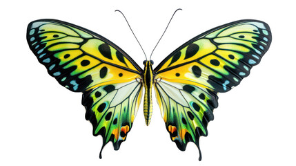 Obraz premium A Queen Alexandra Birdwing Butterfly, isolated transparent background