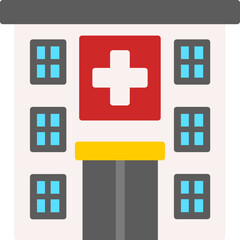 Fototapeta premium Hospital Building Icon