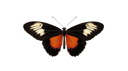 A Sapho Longwings butterfly, isolated on transparent background
