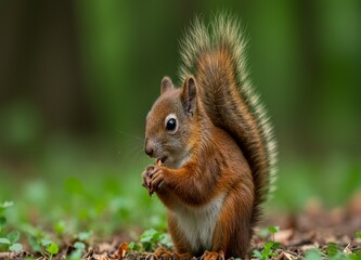 Obraz premium Forest Animals – Diverse Wildlife in a Lush Green Woodland Habitat