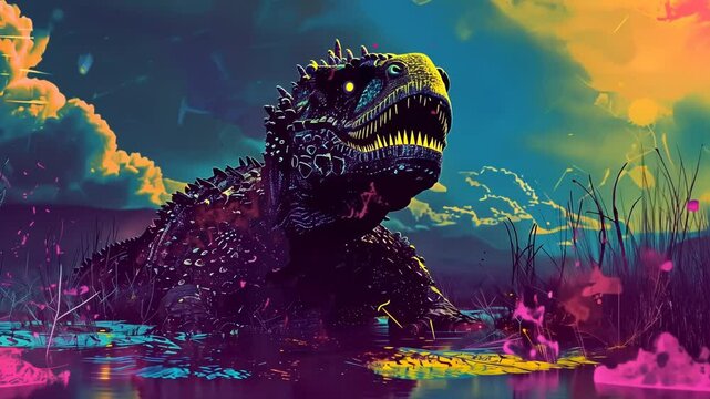 A turtle-type alien creature on an alien planet