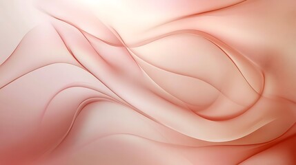 Abstract Pink and Peach Swirling Waves Design