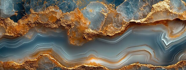 Fototapeta premium Gold abstract background pattern black luxury wallpaper stone agate. Abstract gold background texture paint watercolor golden art blue liquid granite marble kintsugi glitter design foil modern paper