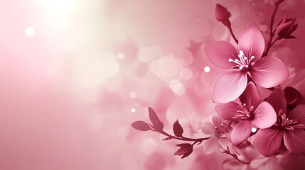 Fototapeta premium Delicate Pink Blossoms Branch Springtime Floral Beauty