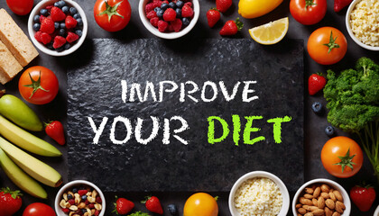 Healthy Diet Food Concept Background