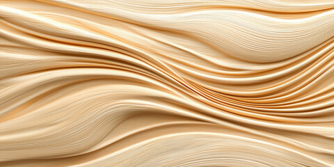 Closeup of twisted wooden pattern 3d texture wallpaper. Creative wooden surface with waves and twists of wood. 