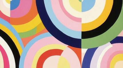 Colorful Abstract Circles in Vibrant Patterns and Shapes
