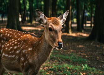 Fototapeta premium Forest Animals – Diverse Wildlife in a Lush Green Woodland Habitat