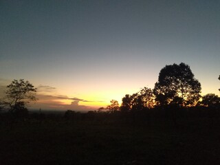 sunset in the mountains