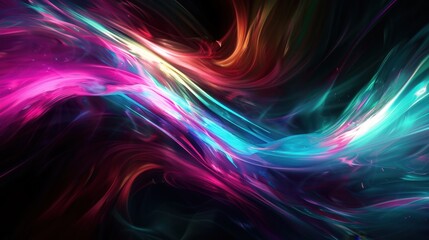 Obraz premium Abstract futuristic AI rendering artistic media elements with glowing data points.