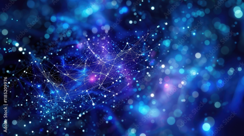 Poster dynamic ai-driven media rendering systems glowing in vibrant futuristic lights.