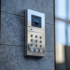 Modern Minimalist Intercom with Video and Audio Communication Features for Enhanced Security
