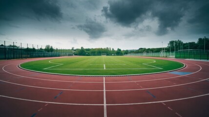 Competitive sports atmosphere captured on an athletic field for a dynamic concept