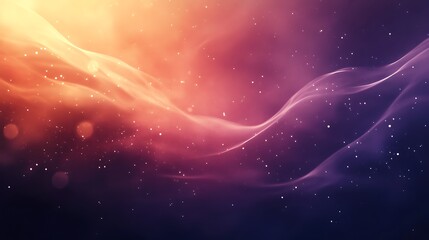 Fototapeta premium Abstract Cosmic Waves Of Orange Purple And White