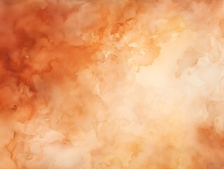 Obraz premium Abstract Watercolor in Orange and Beige Tones