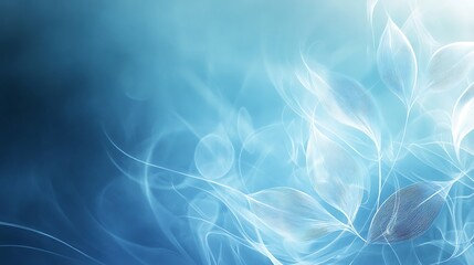 Obraz premium Abstract Blue Floral Design with Soft Lines and Curves