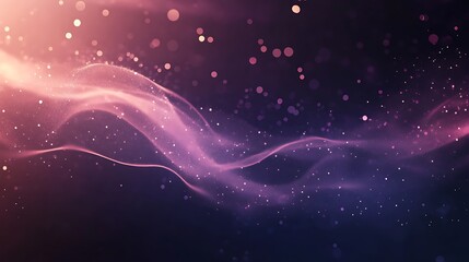 Obraz premium Abstract Pink Purple Wave With Glowing Particles