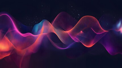 Fototapeta premium Abstract Colorful Waves of Light and Particles