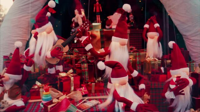 Big Christmas decorations in bubbles in the courtyard of the Monte Carlo Casino