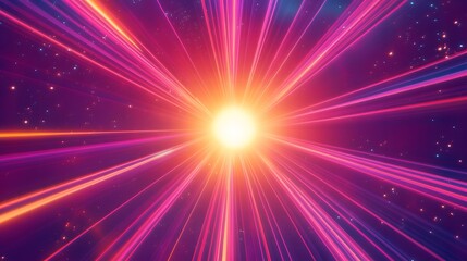 Bright Radiating Light Streaks in Cosmic Space