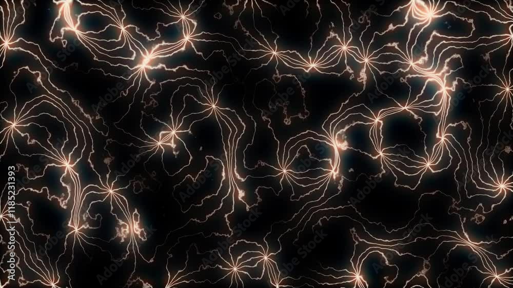 Sticker organic abstract ameba shapes background 4k loop features line and light combining to make organic s