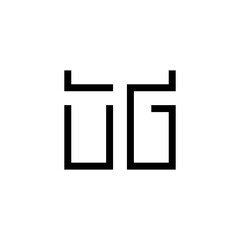 The combination of UTG letters creates a luxurious logo.