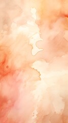 Abstract Watercolor in Peach, Orange, and Cream Tones