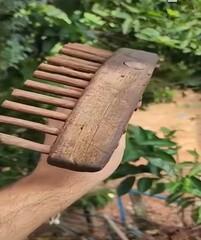 Objeto rudimentar usado por povos antigos em madeira