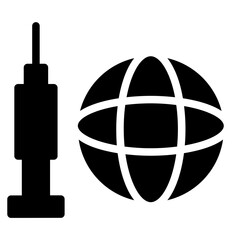 National Globe World Glyph Icon