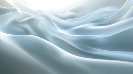 Obraz premium Soft Blue Fabric Waves Gentle Undulating Texture