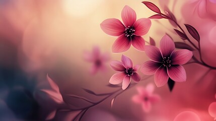 Delicate Pink Blossoms Gracefully Blooming On Branch