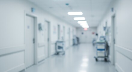 Fototapeta premium blur image background of corridor in hospital or clinic image 