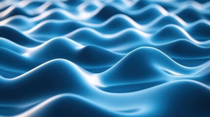 Obraz premium Abstract blue 3D wave background texture.