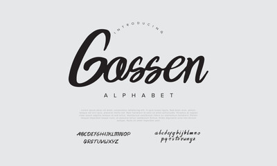 Gossen handwrite signature font Calligraphy Logotype Script Brush Font Type Font lettering handwritten