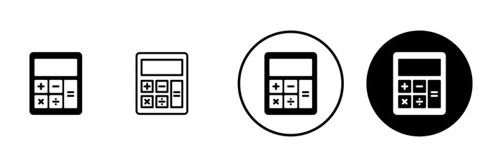 Calculator icon vector. Accounting calculator sign and symbol.