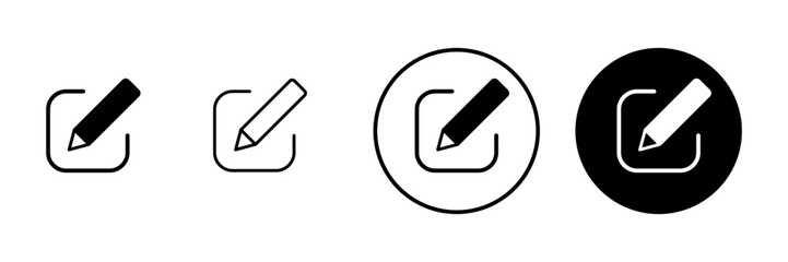 Edit icon vector. edit document sign and symbol. edit text icon. pencil. sign up