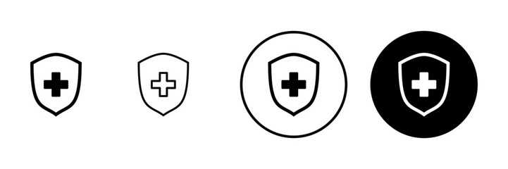Health insurance icon vector. Insurance health document sign and symbol