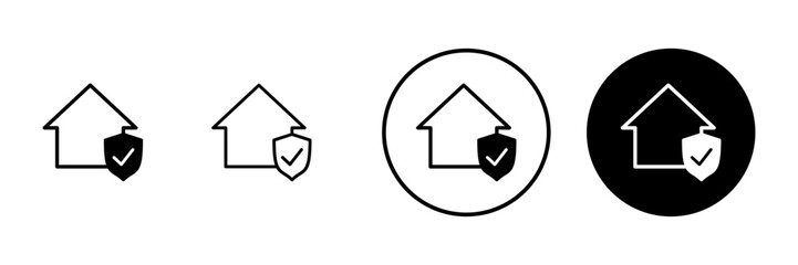 home insurance icon vector. home protection sign and symbol