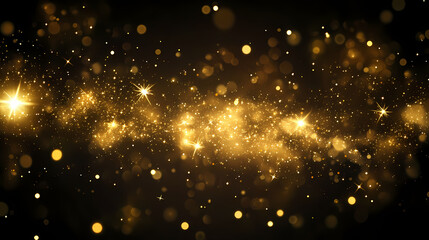 Black background texture featuring light speckles that create a starry night effect. Sunglow. Illustration