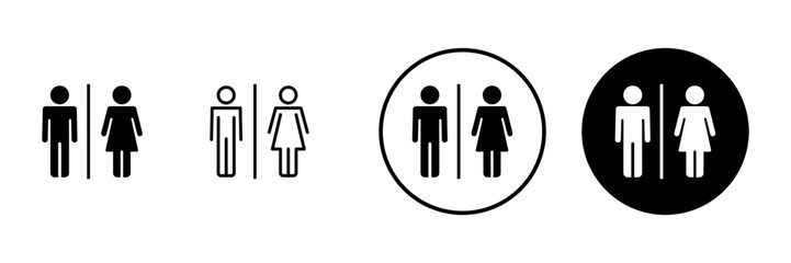Toilet icon vector. Girls and boys restrooms sign and symbol. bathroom sign. wc, lavatory
