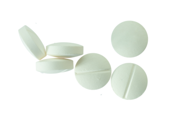 white antibiotics pill isolated element