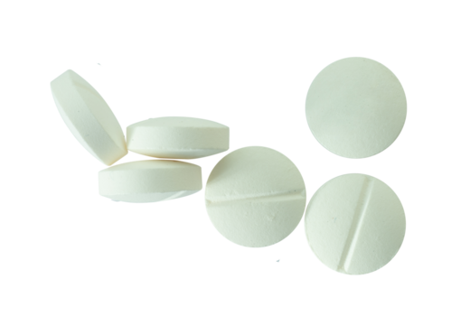 white antibiotics pill isolated element